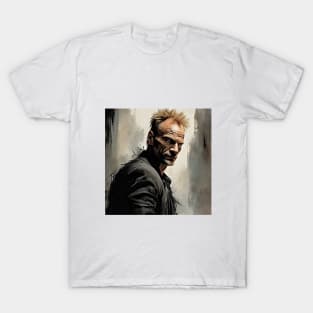black sketch with Sting T-Shirt